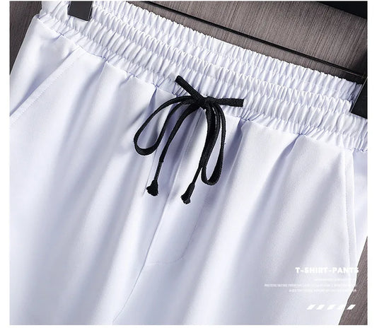 Summer White Astarya Tracksuit ( Tshirt + Short) Fabric Polister