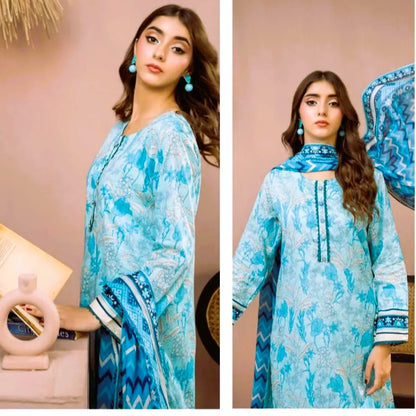 ✨ Zesh ✨ 3 Pieceunstitched Suit Zesh Summaer Lawn Collection 2025
