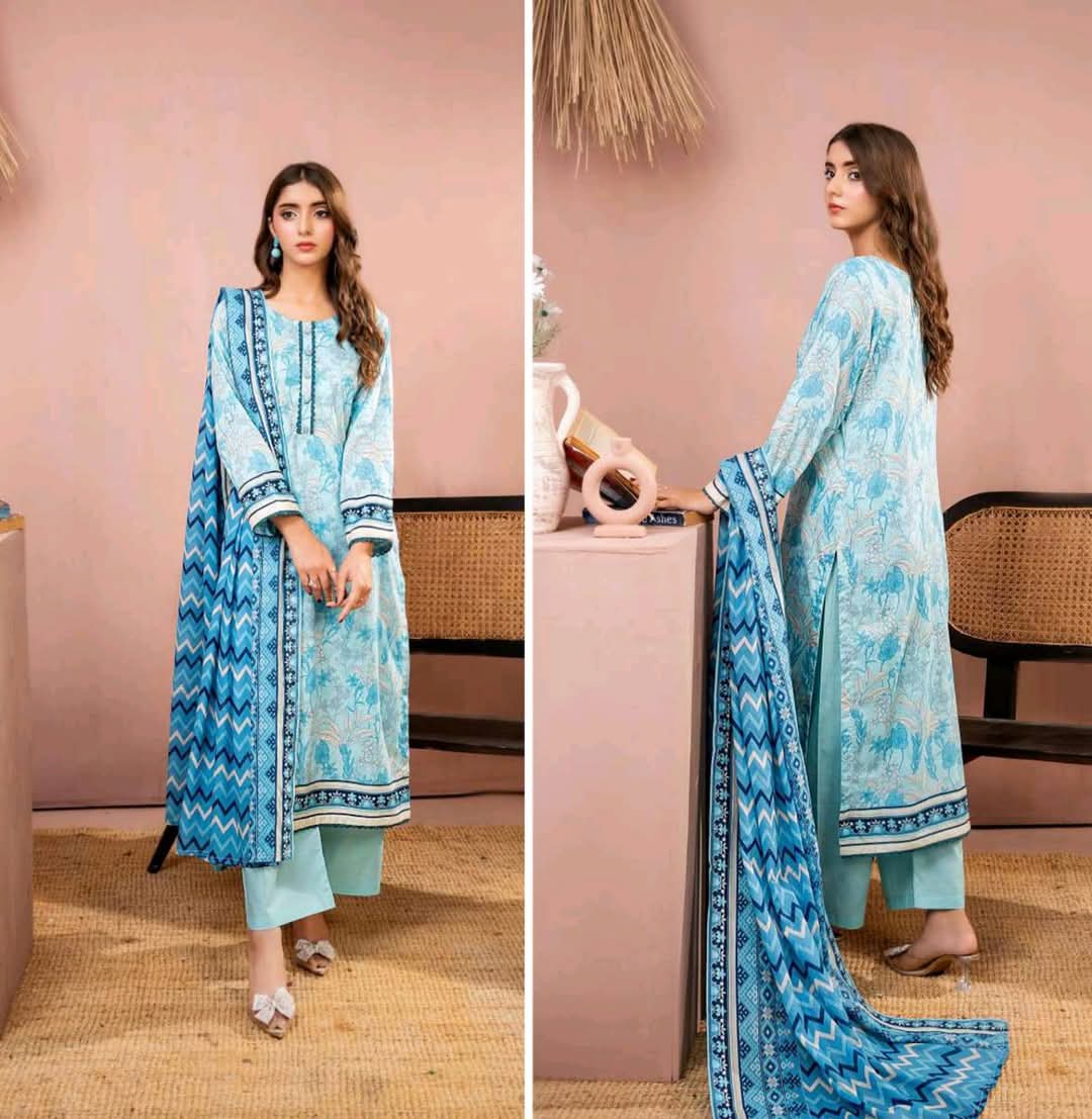 ✨ Zesh ✨ 3 Pieceunstitched Suit Zesh Summaer Lawn Collection 2025