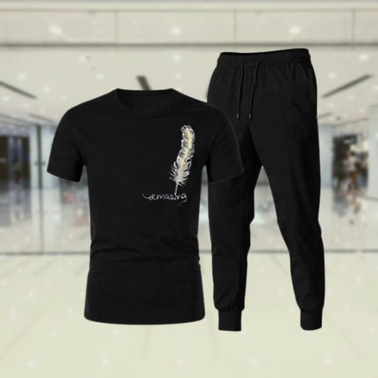 Tracksuit Amazing Trendy Smart Black T Shirt And Trouser For Boys & Men | Fitness Training Muscle Workout Gym Track Suit For Me