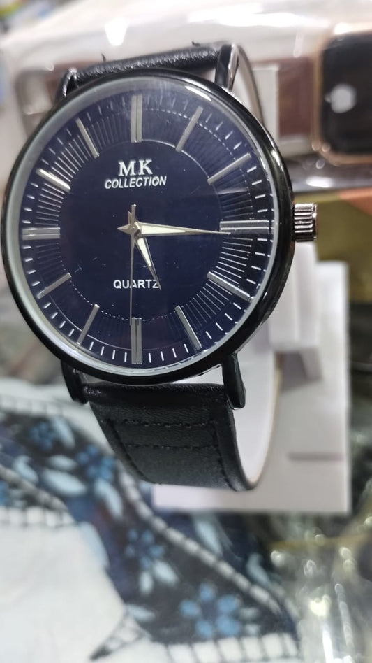 Modern Edge Black Leather Strap Watch – Sleek, Durable, And Timeless Without Box