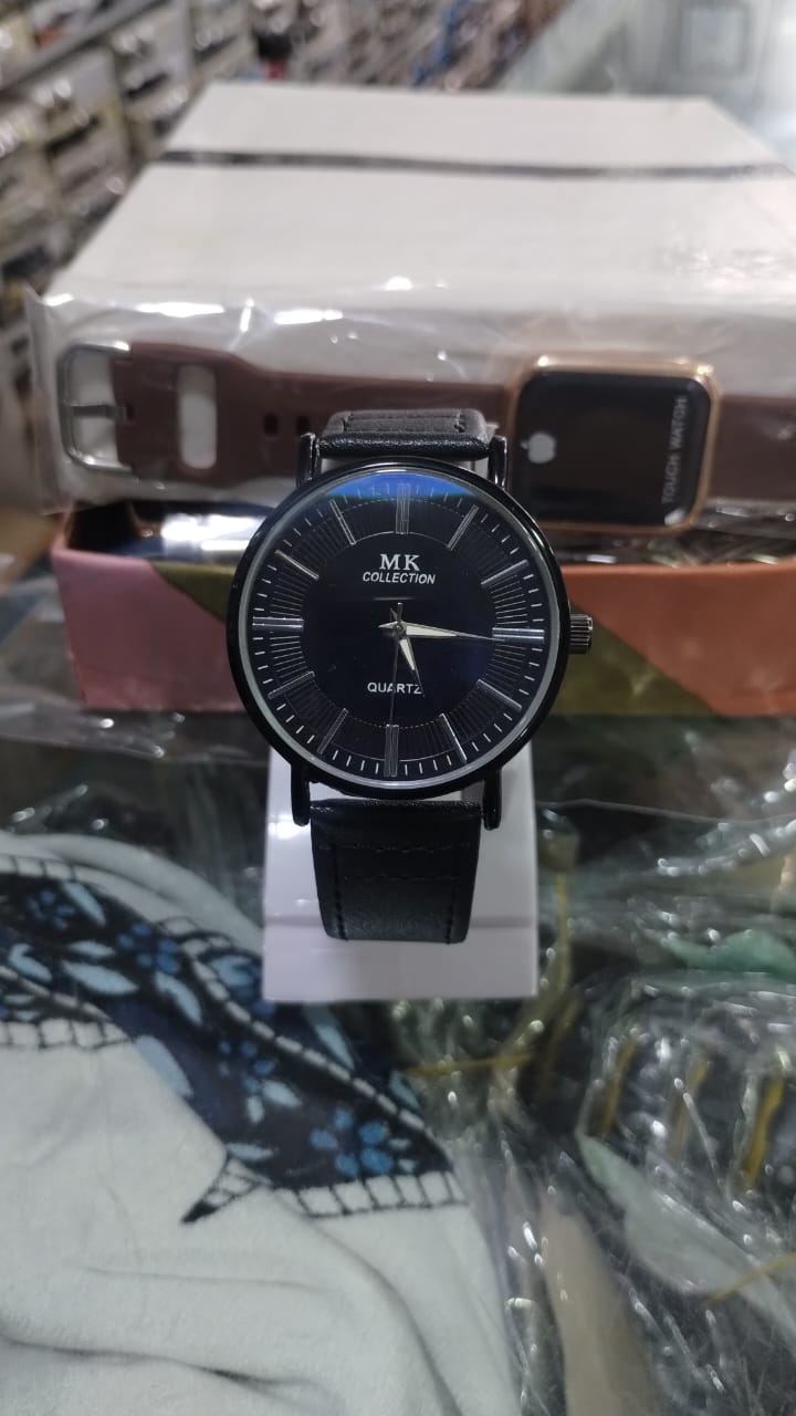 Modern Edge Black Leather Strap Watch – Sleek, Durable, And Timeless Without Box