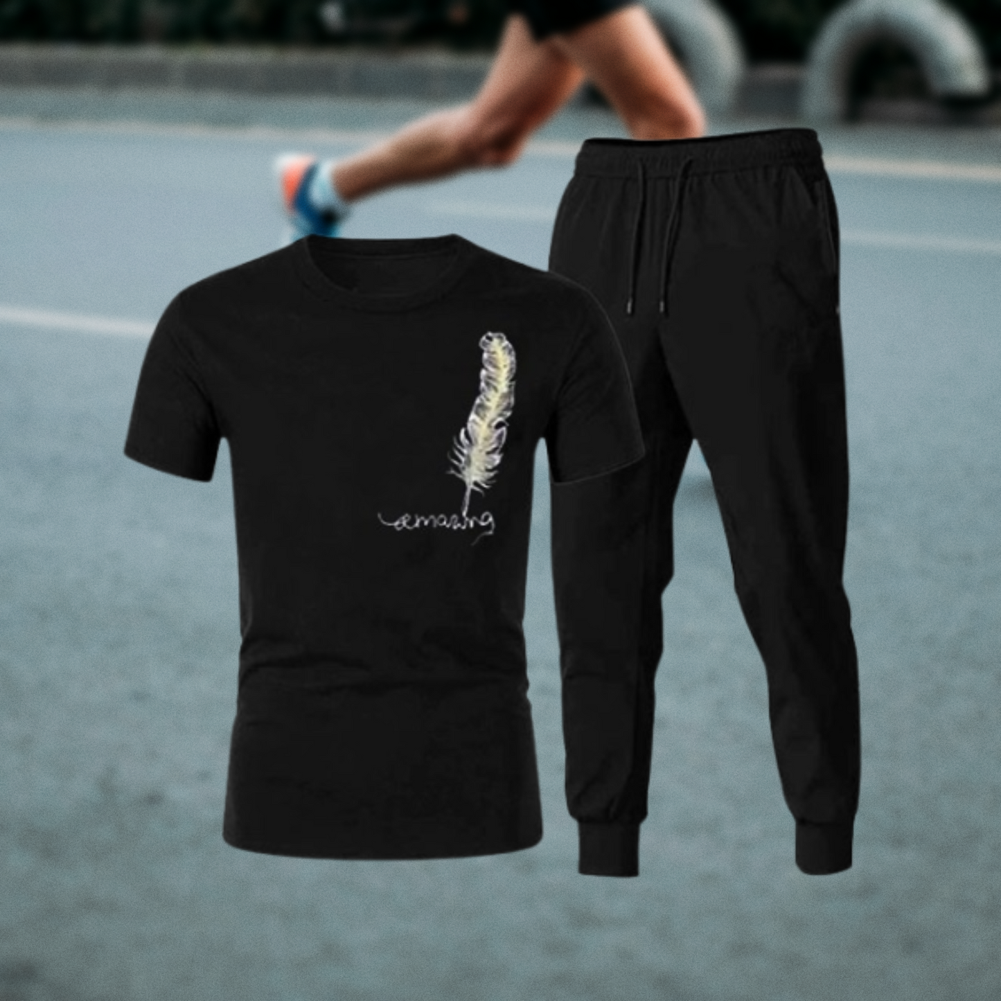 Tracksuit Amazing Trendy Smart Black T Shirt And Trouser For Boys & Men | Fitness Training Muscle Workout Gym Track Suit For Me